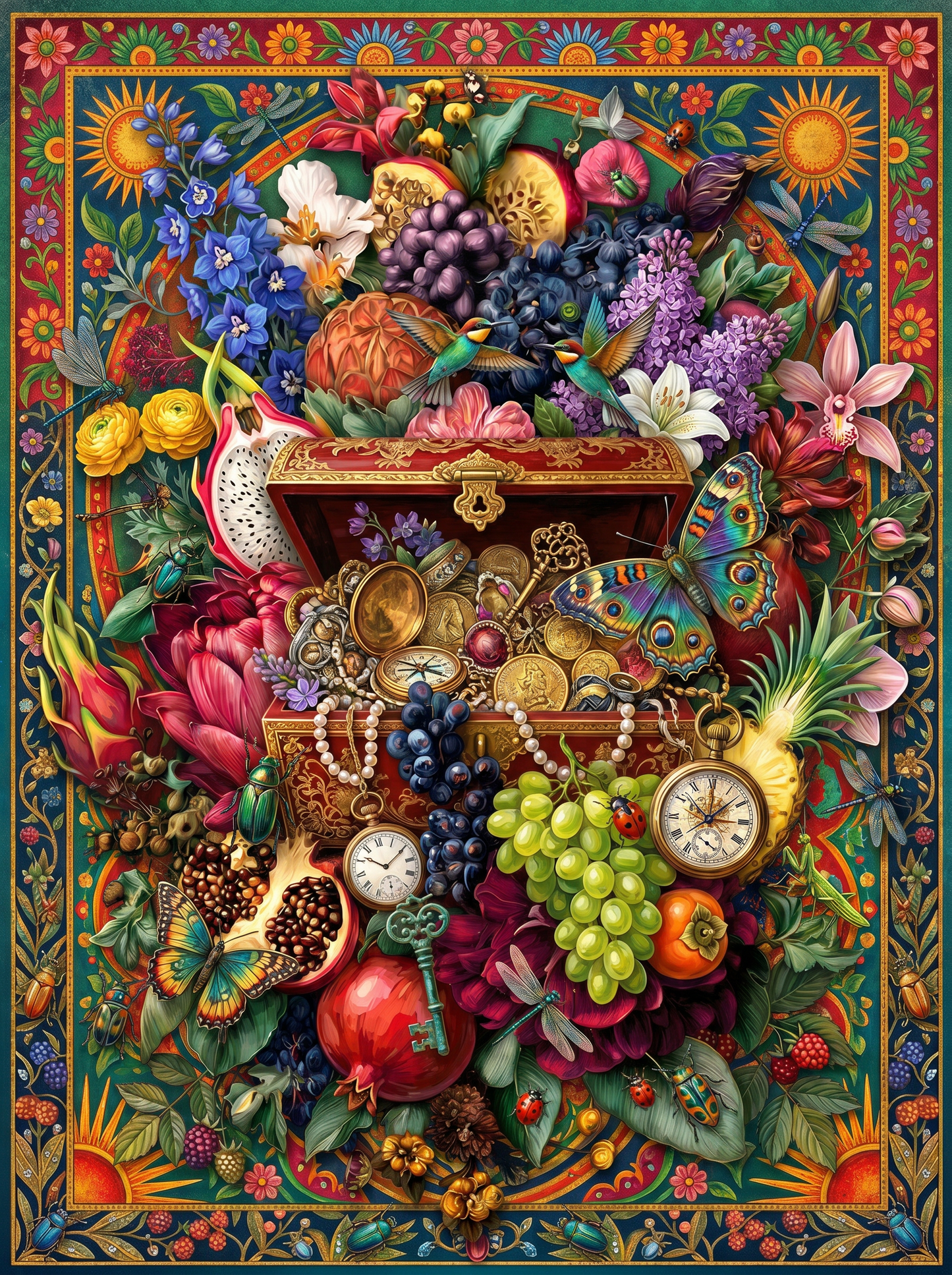 Fruit Flower Pedestal (150 Color Diamond Painting)