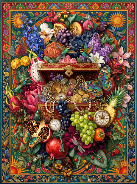 Fruit Flower Pedestal (150 Color Diamond Painting) Diamond Painting kit