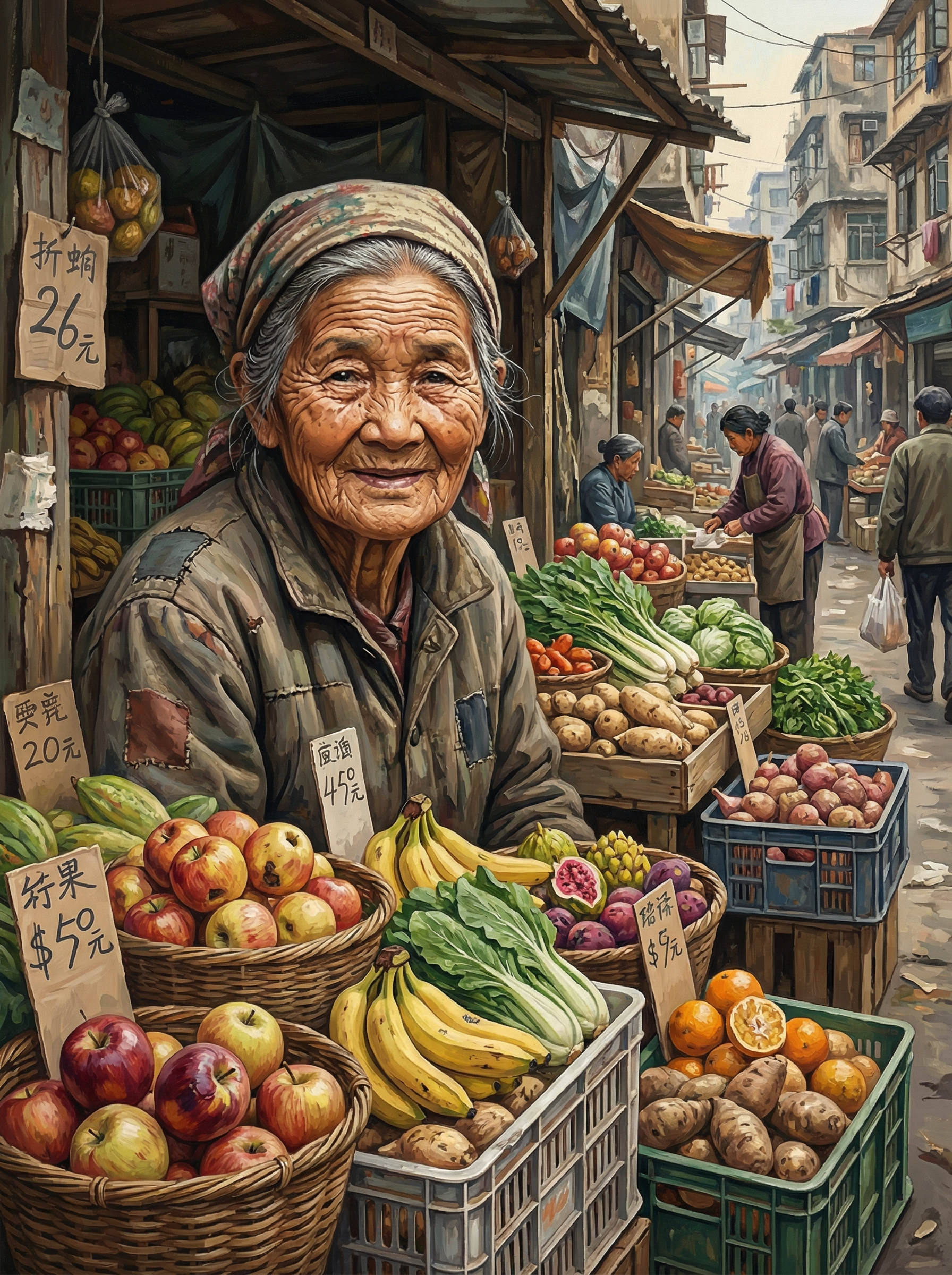 Fruit Market Smile (Diamond Painting) Diamond Painting kit