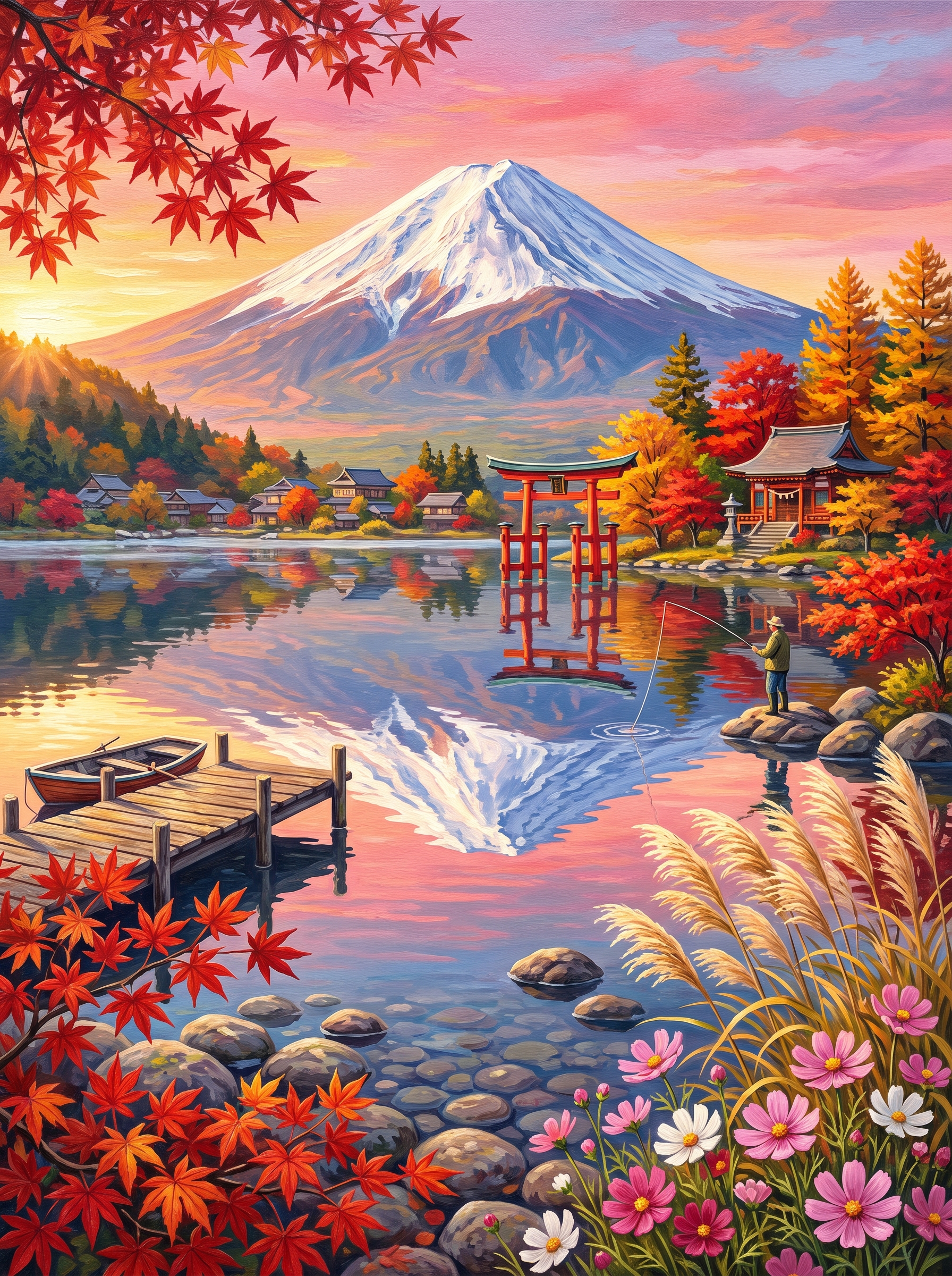 Fuji Across the Lake