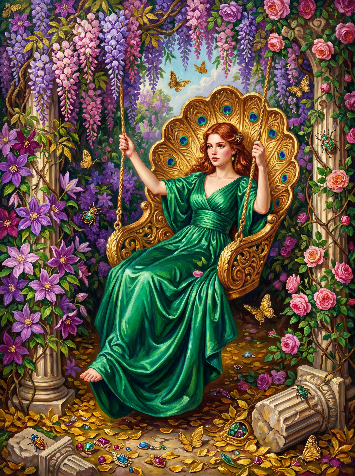 Garden Goddess Wisteria Halo (150 Color Diamond Painting)