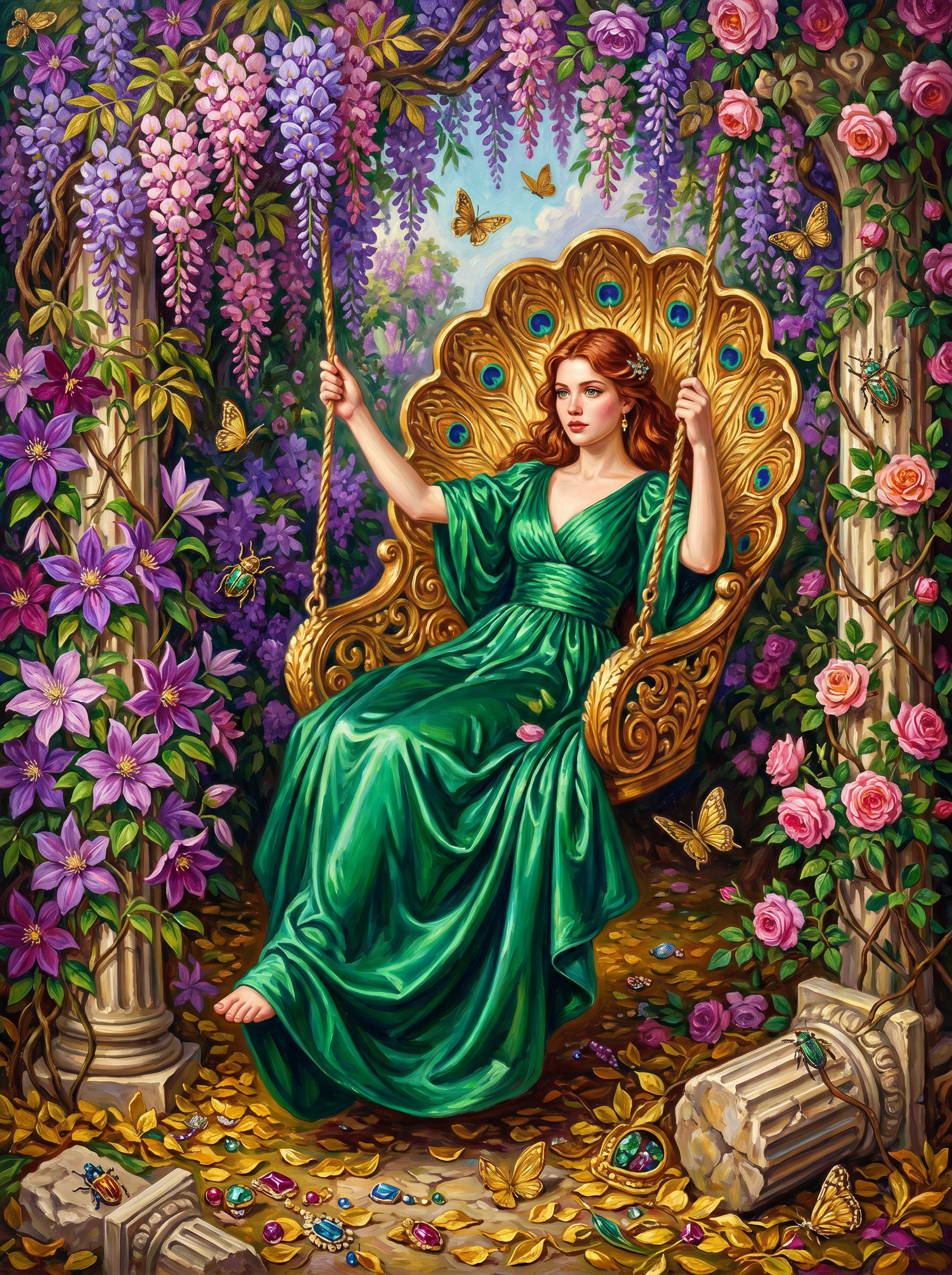 Garden Goddess Wisteria Halo (150 Color Diamond Painting)