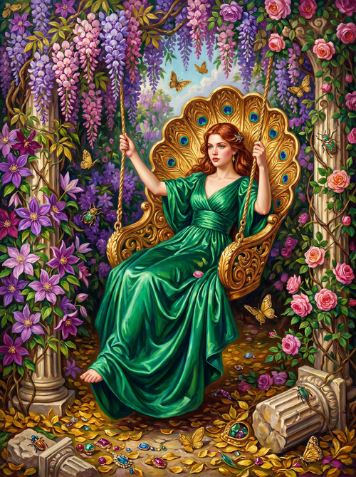 Garden Goddess Wisteria Halo (150 Color Diamond Painting)