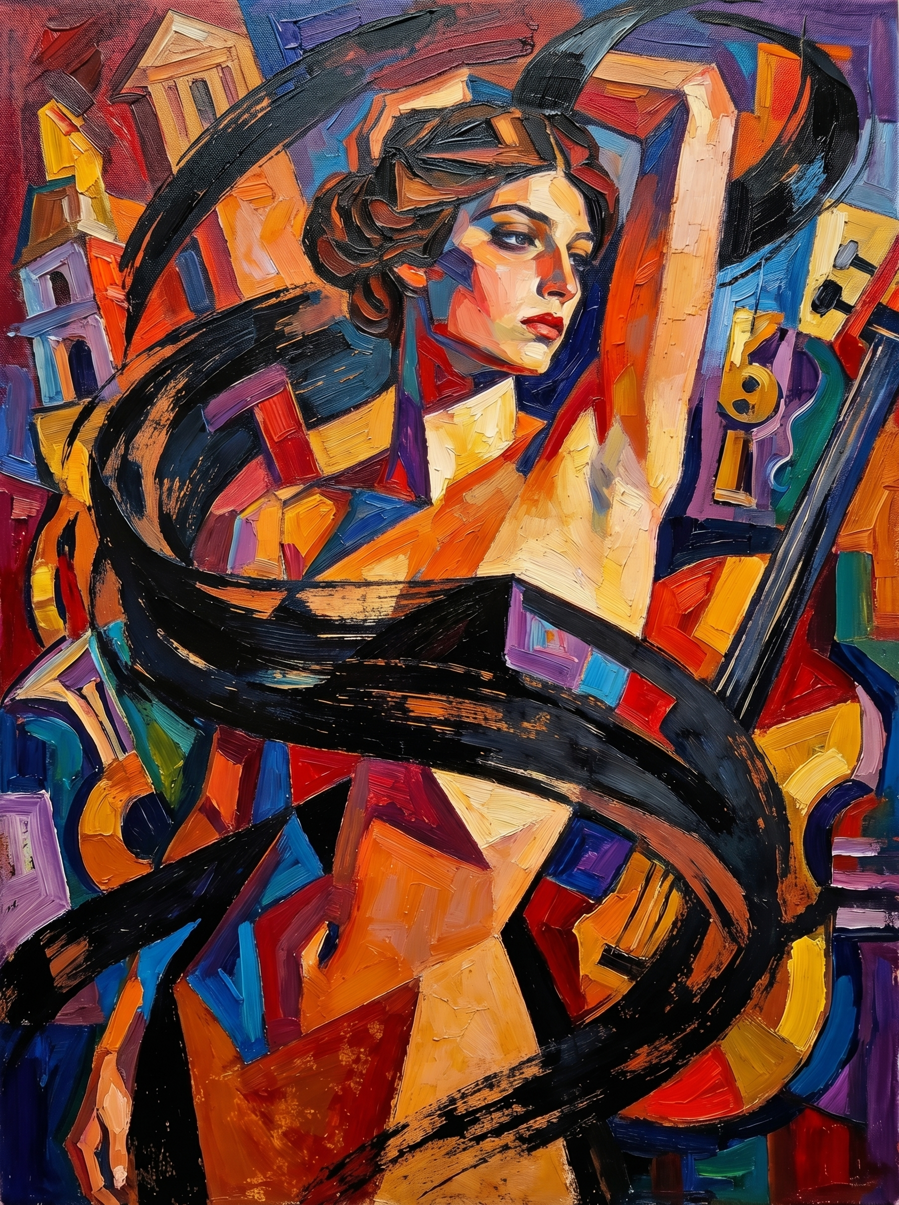 Geometric Abstract Figure (100 Color Diamond Painting) Diamond Painting kit