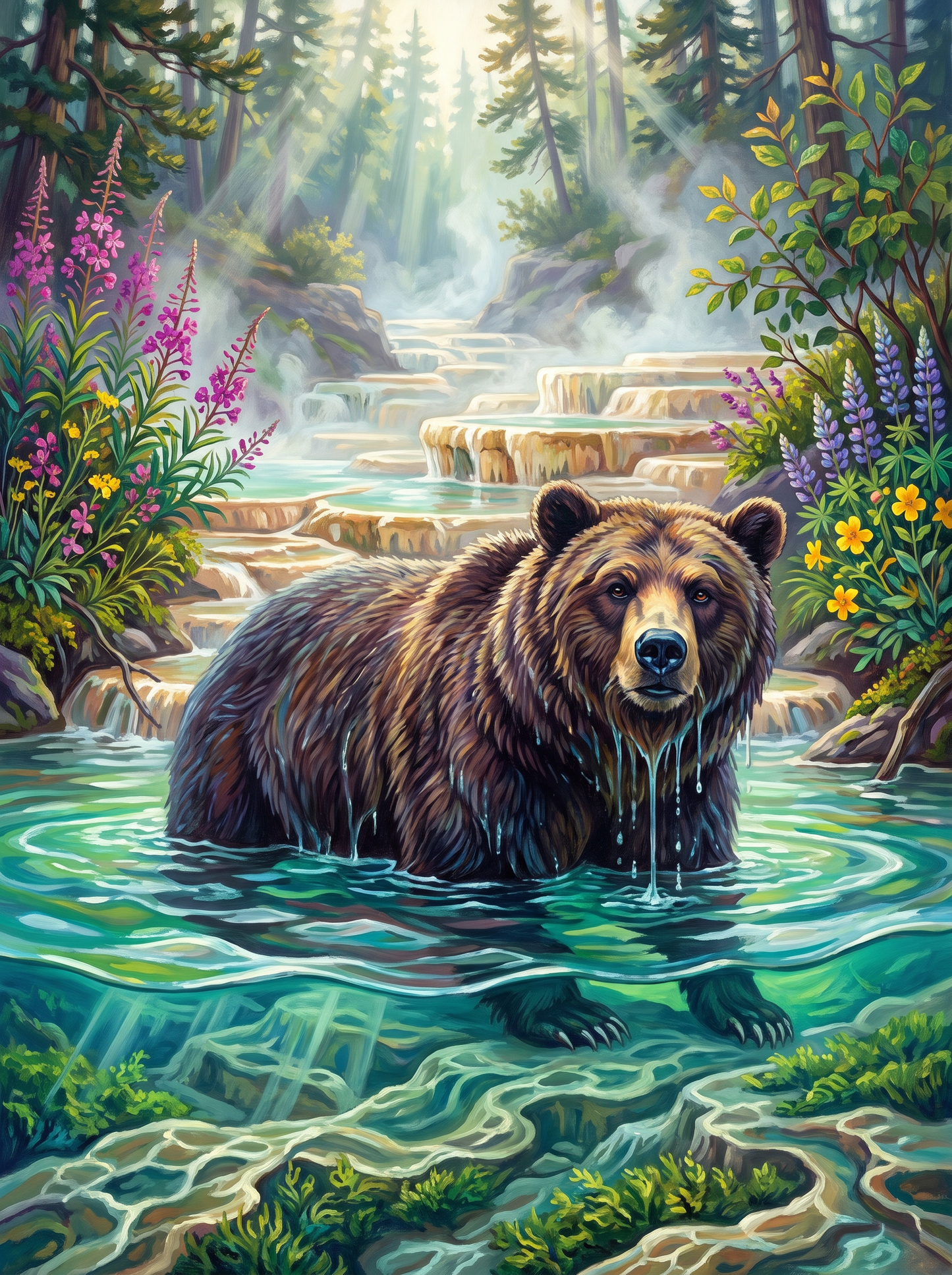 Geothermal Terrace Grizzly