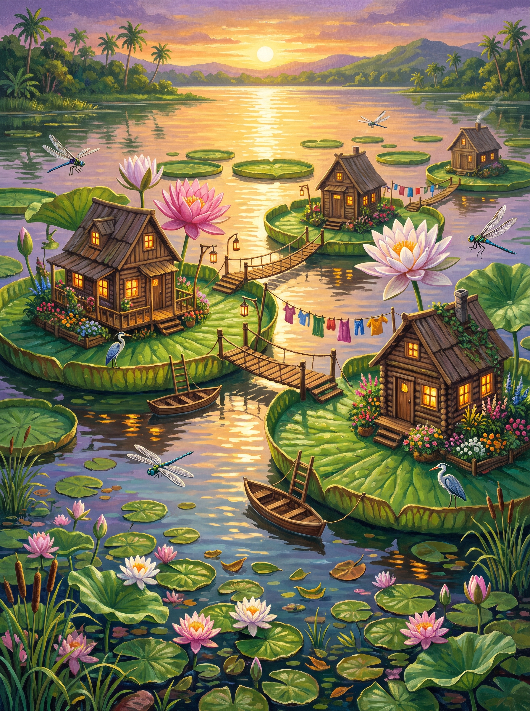 Giant Lily Pad Village