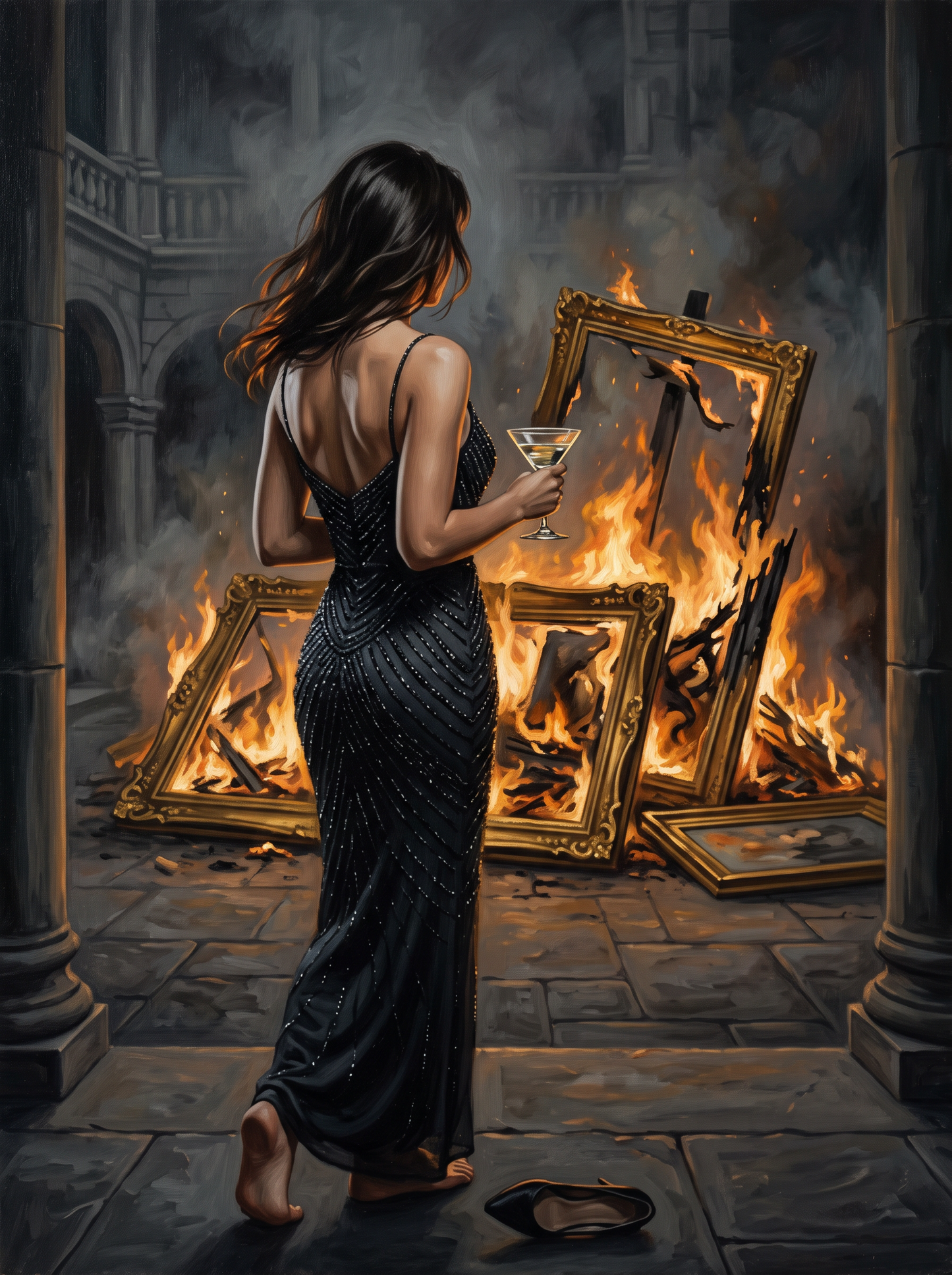 Gilt Frames Burning