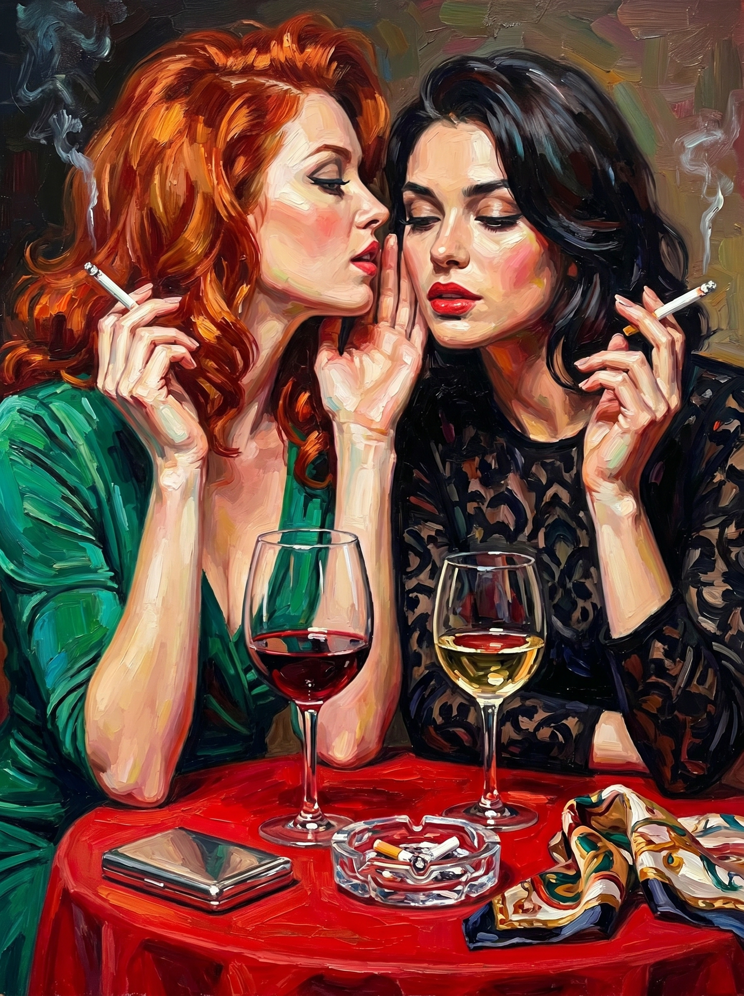 Girlfriends Wine Night Secrets (100 Color Diamond Painting) Diamond Painting kit