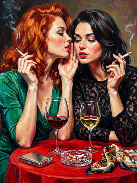 Girlfriends Wine Night Secrets (100 Color Diamond Painting) Diamond Painting kit