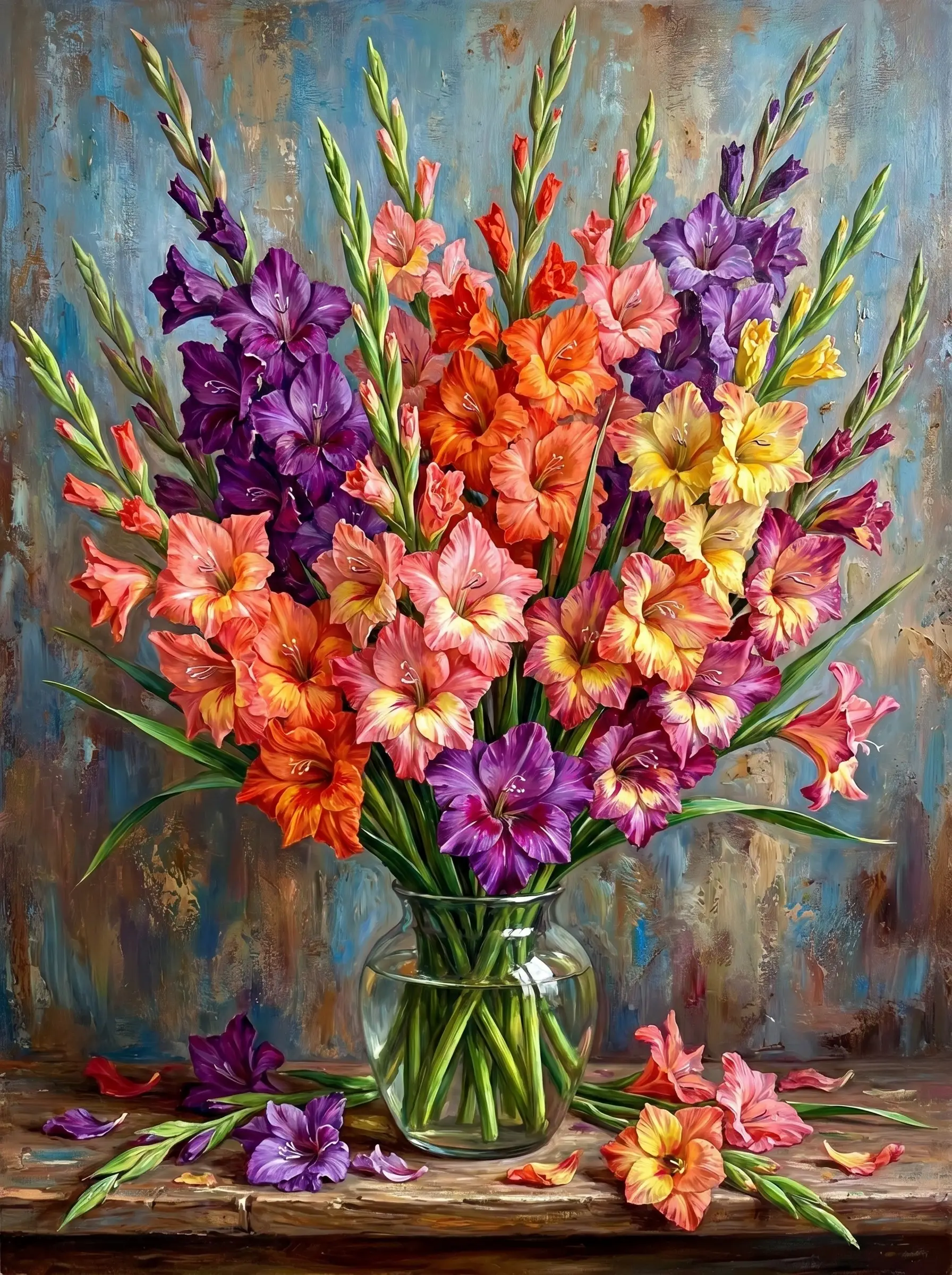 Gladiolus Vase Still Life (Diamond Painting) Diamond Painting kit