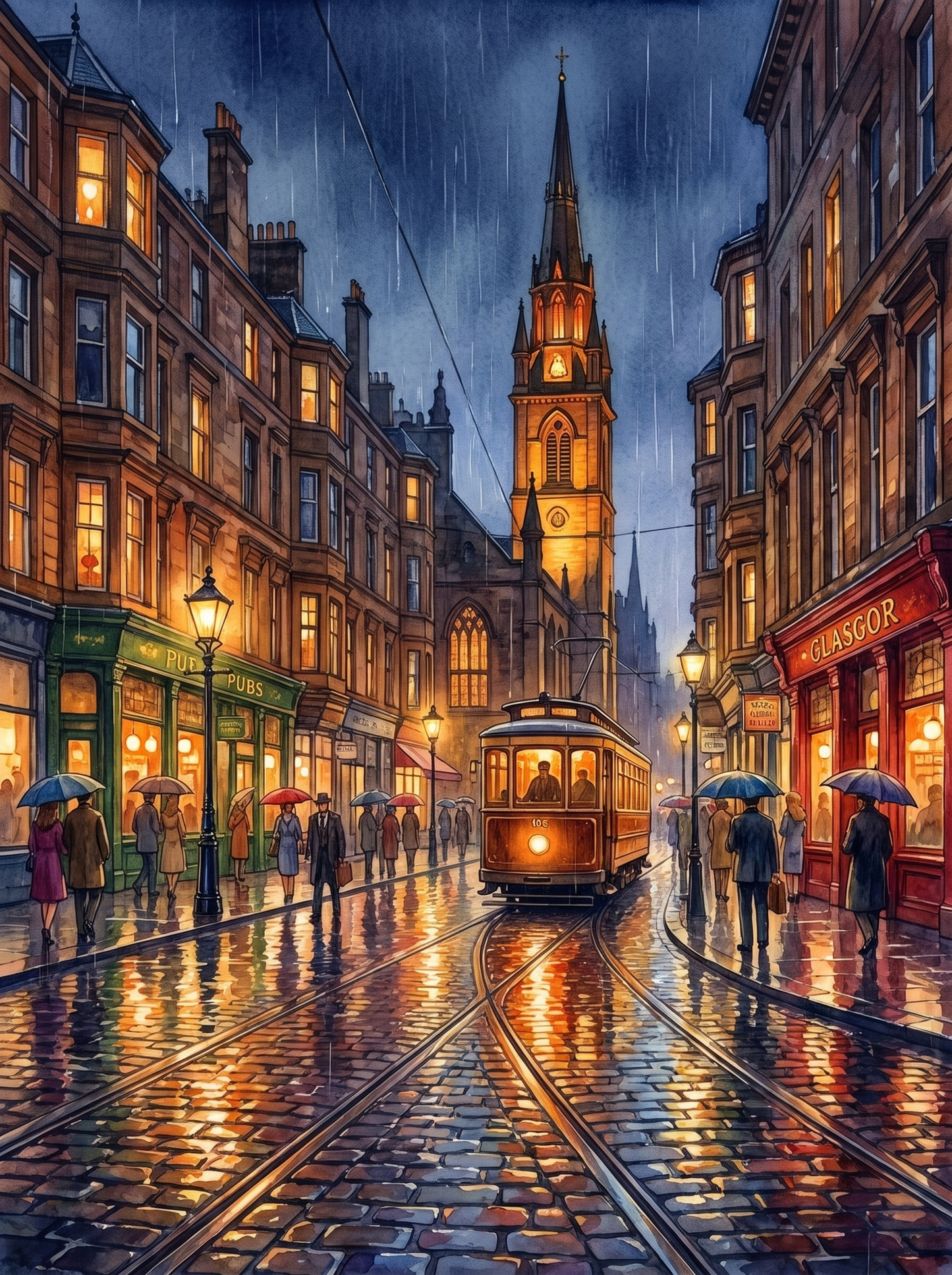 Rainy Night in Glasgow