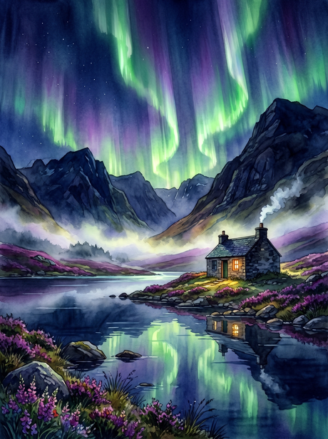 Aurora Night over Glencoe