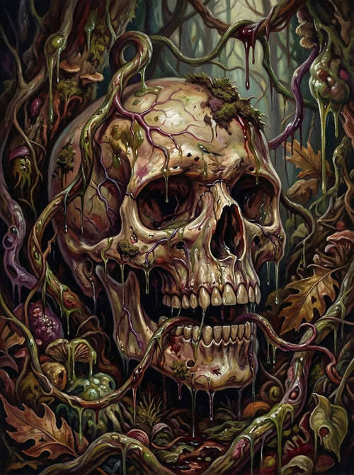Glowing Skull Twilight (Diamond Painting) Diamond Painting kit
