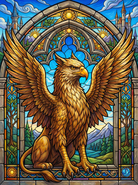 Golden Griffin Cathedral (Diamond Painting)