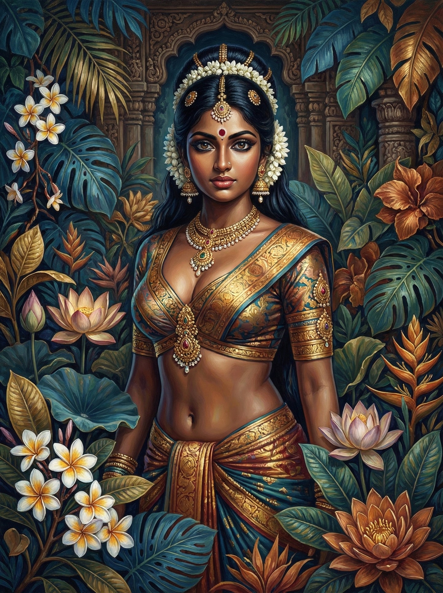 Golden Jeweled Dancer (100 Color Diamond Painting) Diamond Painting kit