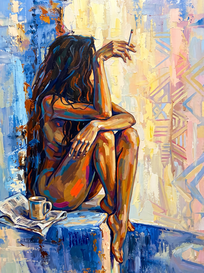 Golden Light Quiet Contemplation — Paintly art kit