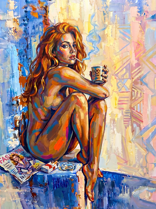 Golden Redhead Morning Glow (100 Color Diamond Painting)