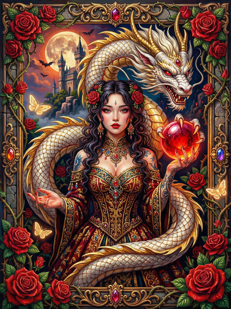 Golden Snake Sorceress (100 Color Diamond Painting) Diamond Painting kit