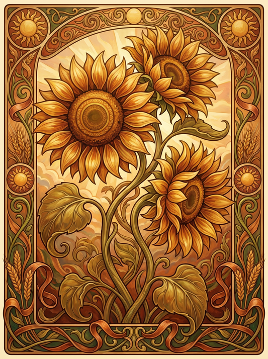 Golden Sunflower Wheat Nouveau (80 Colors)