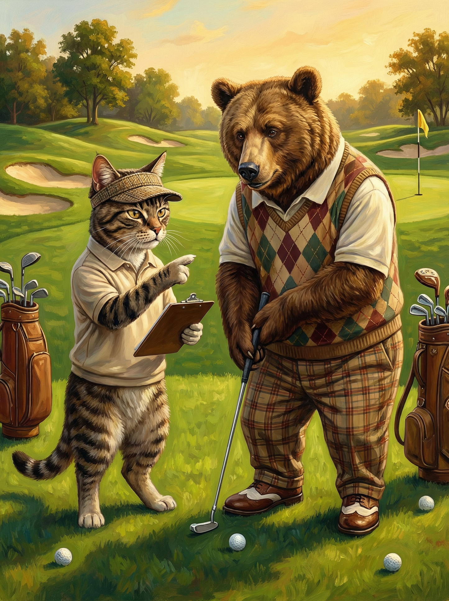 Golf Lesson on the Green (Diamond Painting)