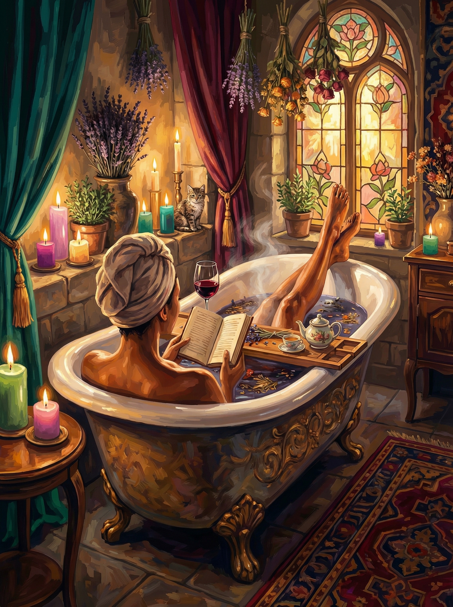 Gothic Bath Escape (100 Color Diamond Painting) Diamond Painting kit