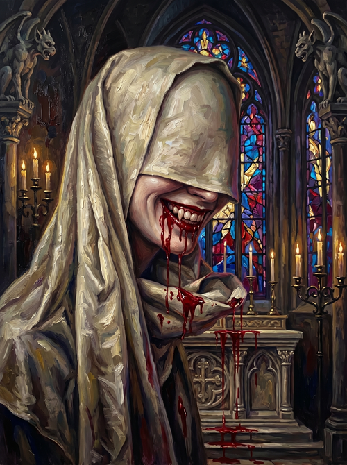 Gothic Cathedral Horror (100 Color Diamond Painting) Diamond Painting kit