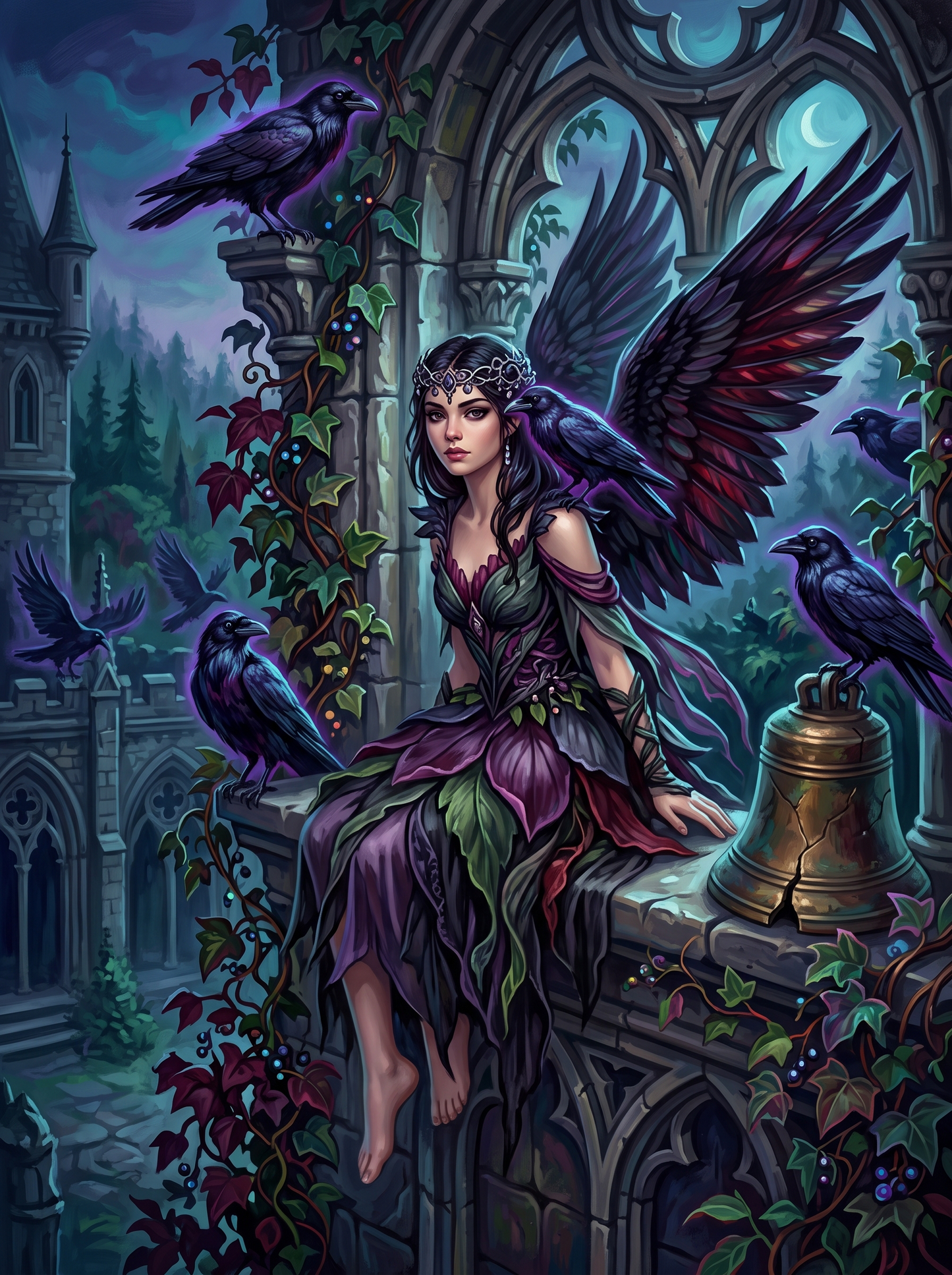Gothic Raven Fairy