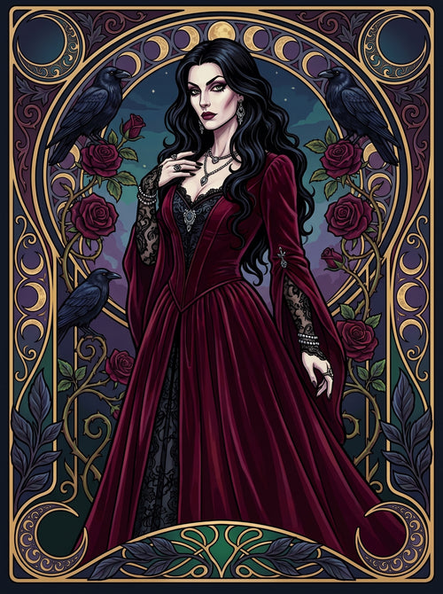 Gothic Rose Raven Maiden (80 Colors)
