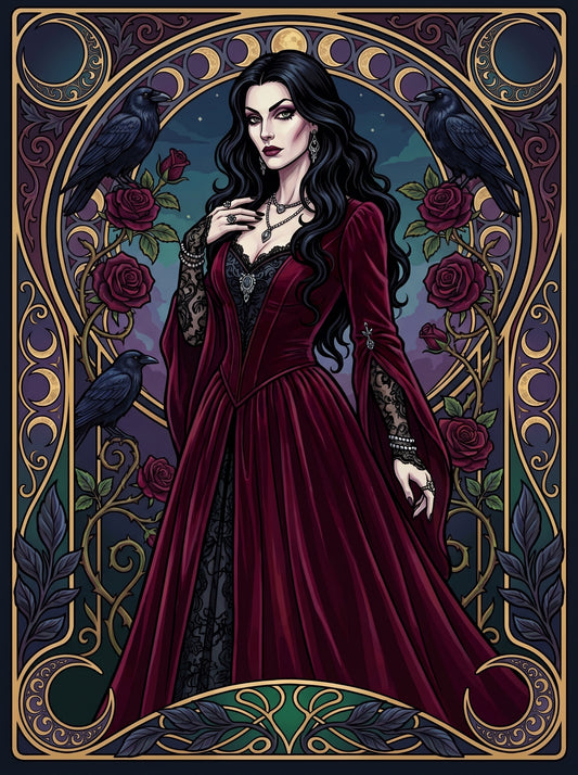 Gothic Rose Raven Maiden (80 Colors)