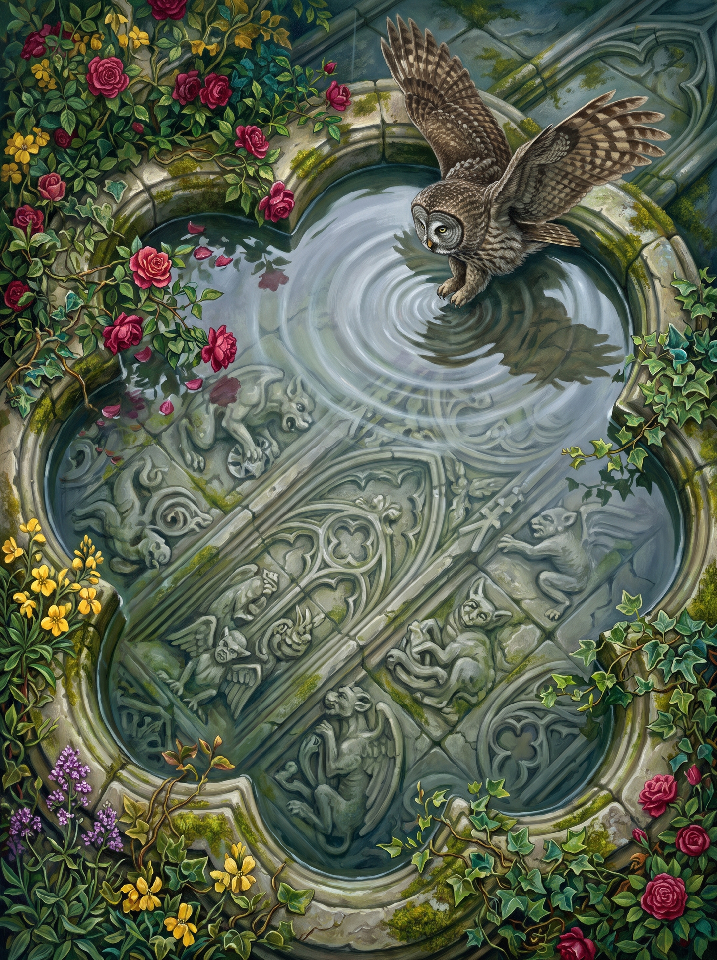 Gothic Tracery Owl