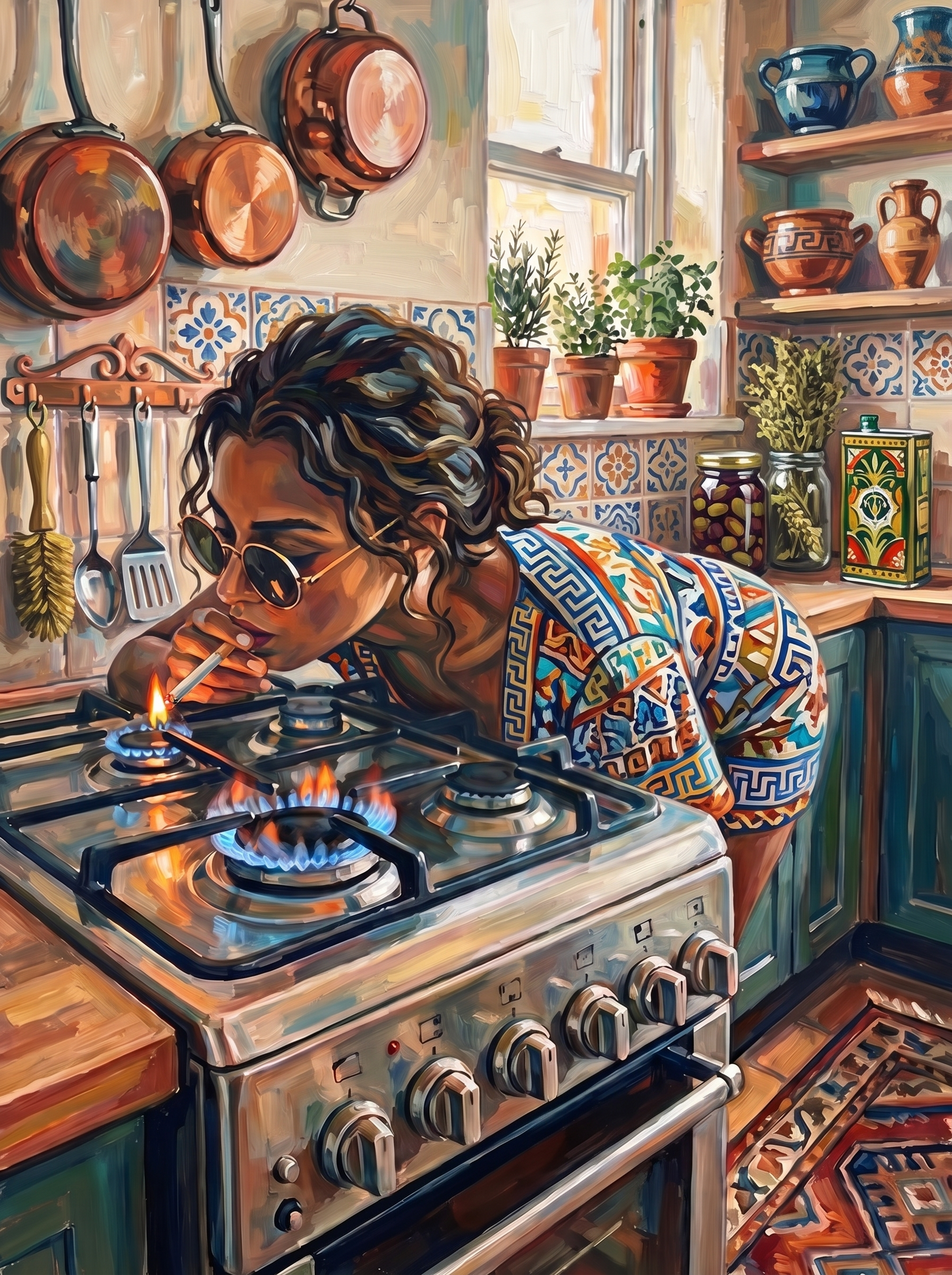 Grecian Key Kitchen
