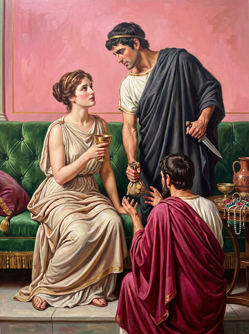 Greek Courtship Columns (150 Color Diamond Painting)