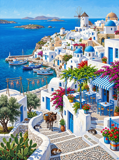 Greek Island Village