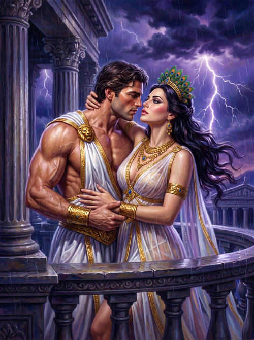 Greek Lovers Stormy Balcony (80 Colors)