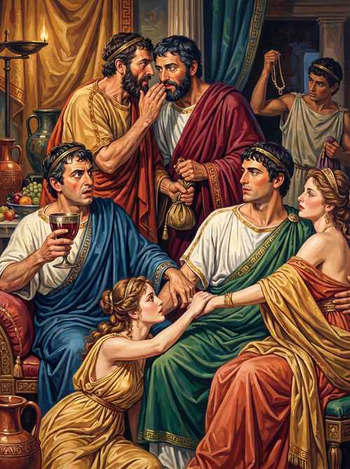 Greek Symposium Feast (150 Color Diamond Painting)