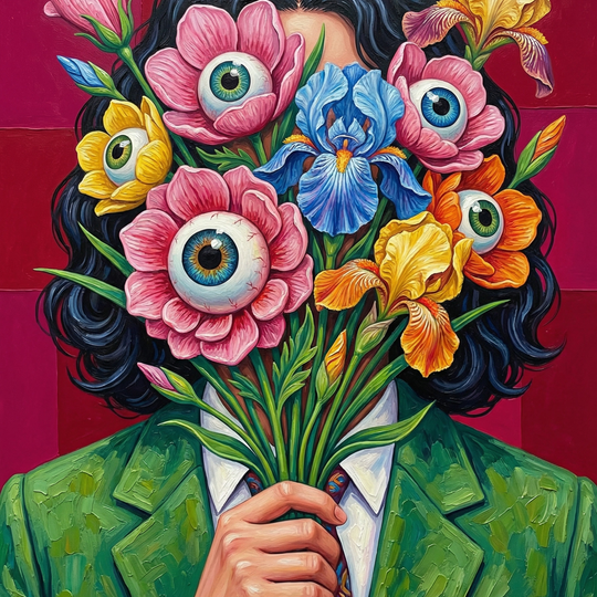 Green Suit Eye Flowers