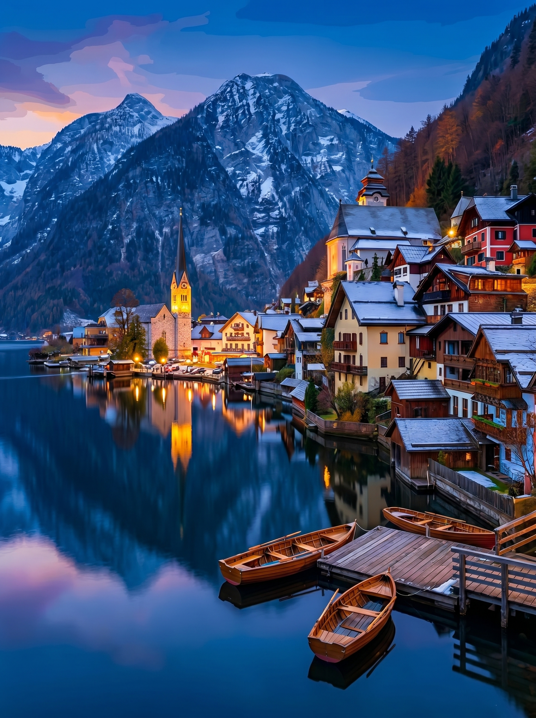 Hallstatt Twilight (150 Color Diamond Painting)