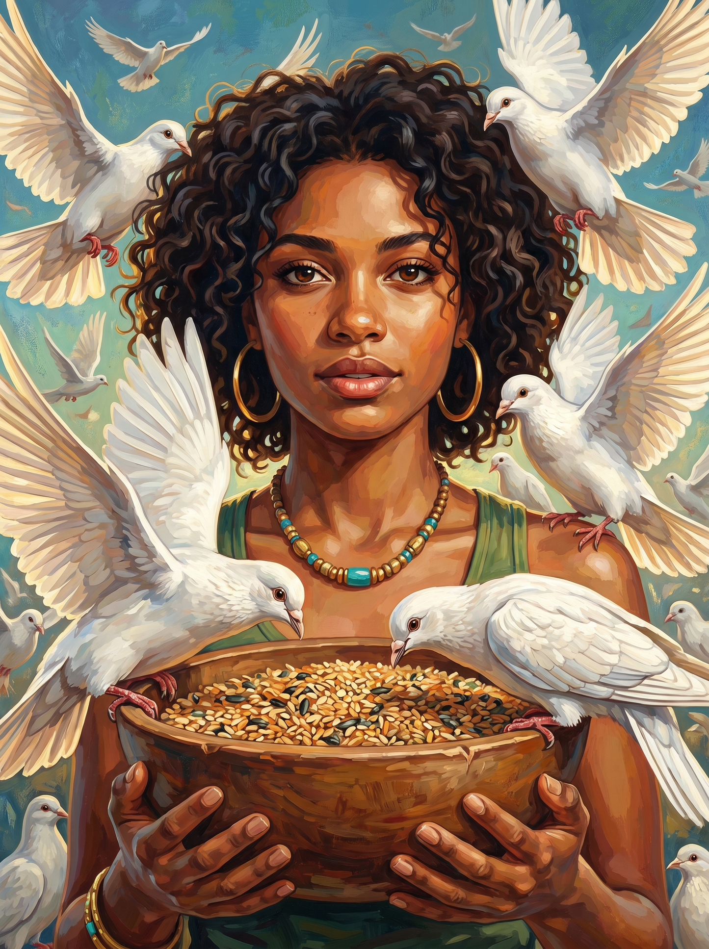 Harvest Maiden Grain Bowl (150 Color Diamond Painting)
