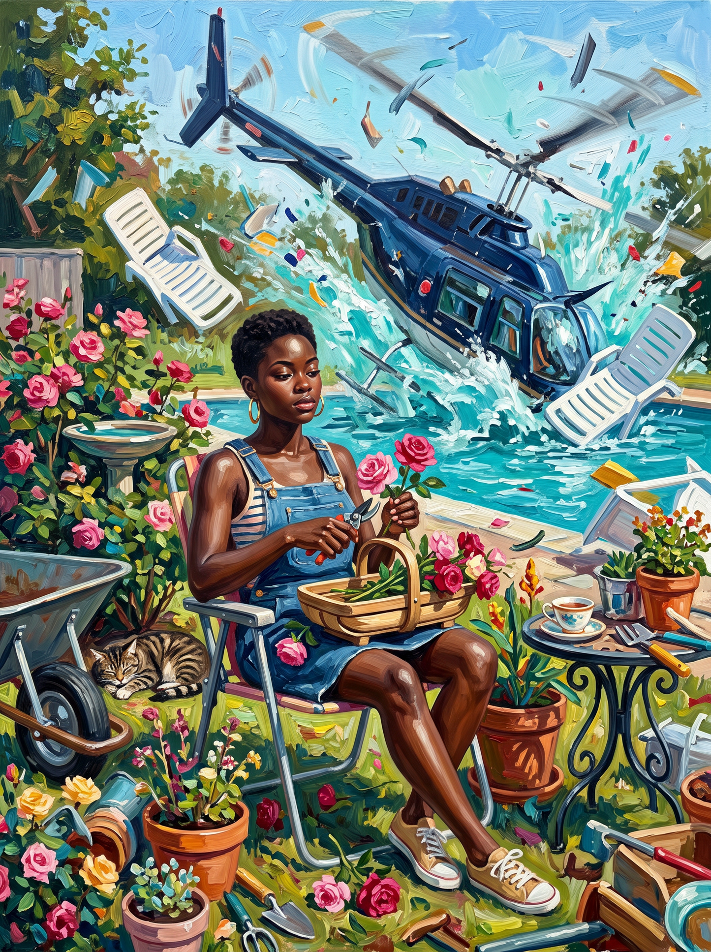 Helicopter in the Pool