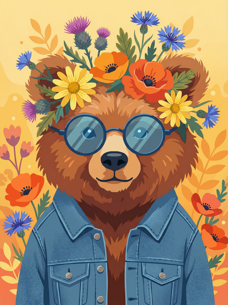 Swiss Meadow Bear (Diamond Painting) Diamond Painting kit
