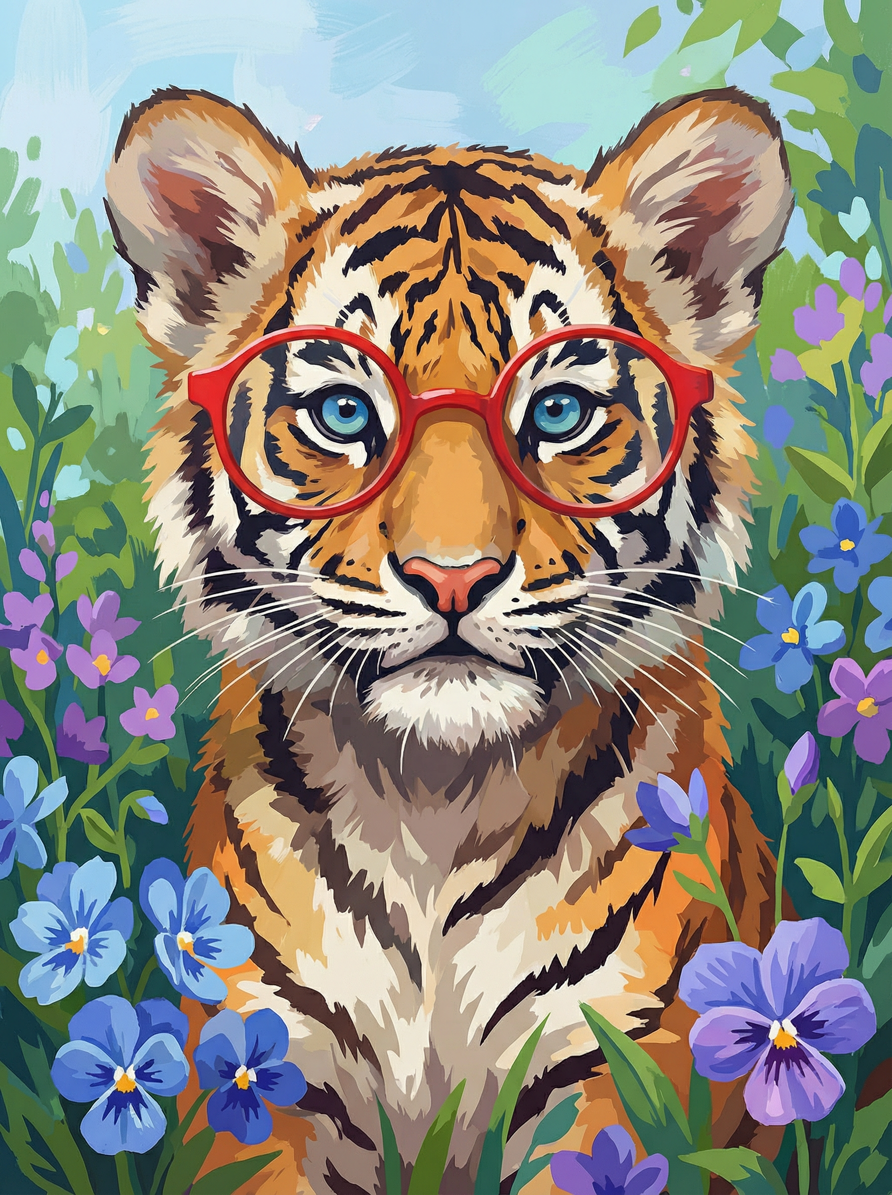 Blossom Tiger Charm (Diamond Painting) Diamond Painting kit