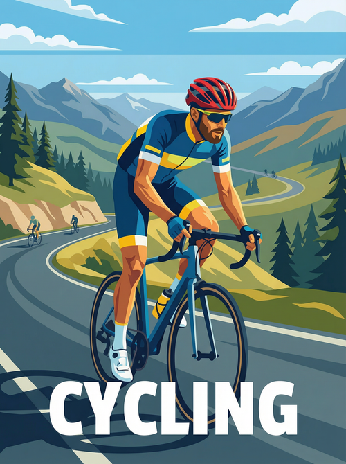 Cycling Alpine Run (Diamond Painting)