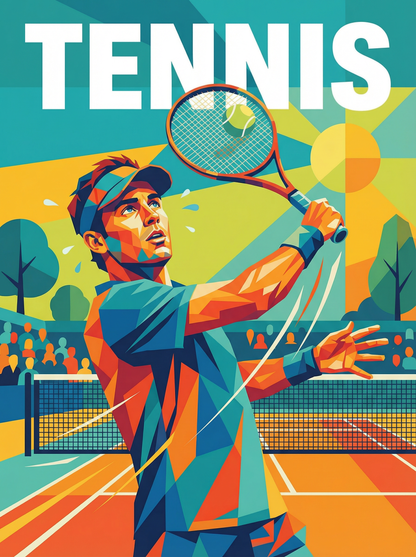 Tennis Sun Rally (Diamond Painting) Diamond Painting kit