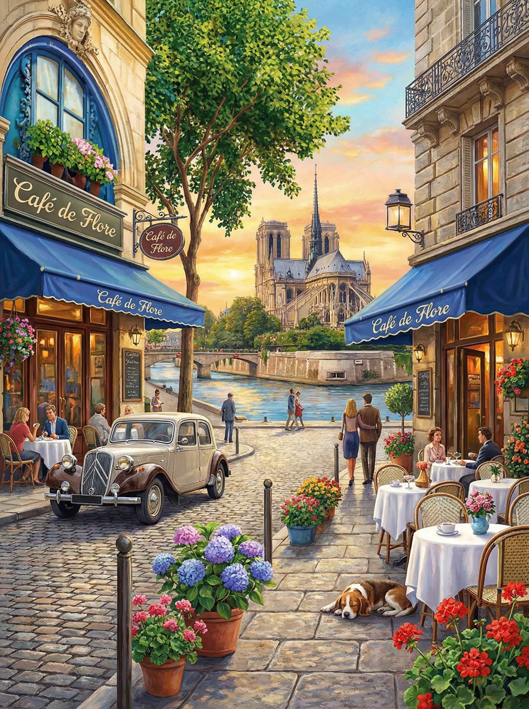 Parisian Café Stroll (Diamond Painting)