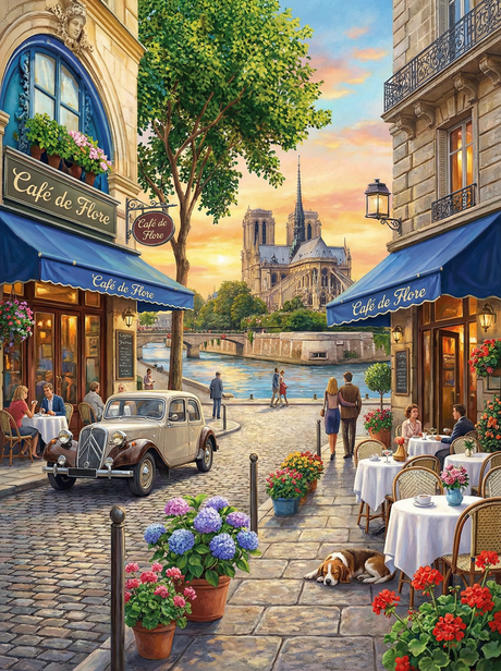 Parisian Café Stroll (Diamond Painting) Diamond Painting kit
