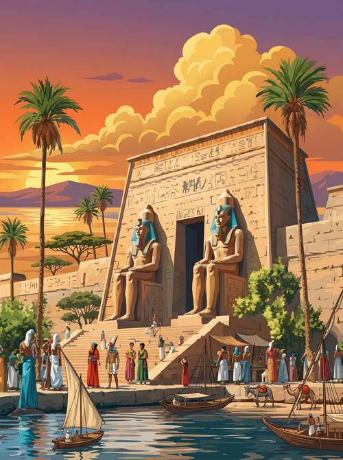 Temple of the Nile (Diamond Painting) Diamond Painting kit