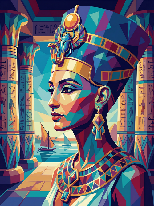 Royal Cleopatra Mosaic (100 Color Diamond Painting) Diamond Painting kit