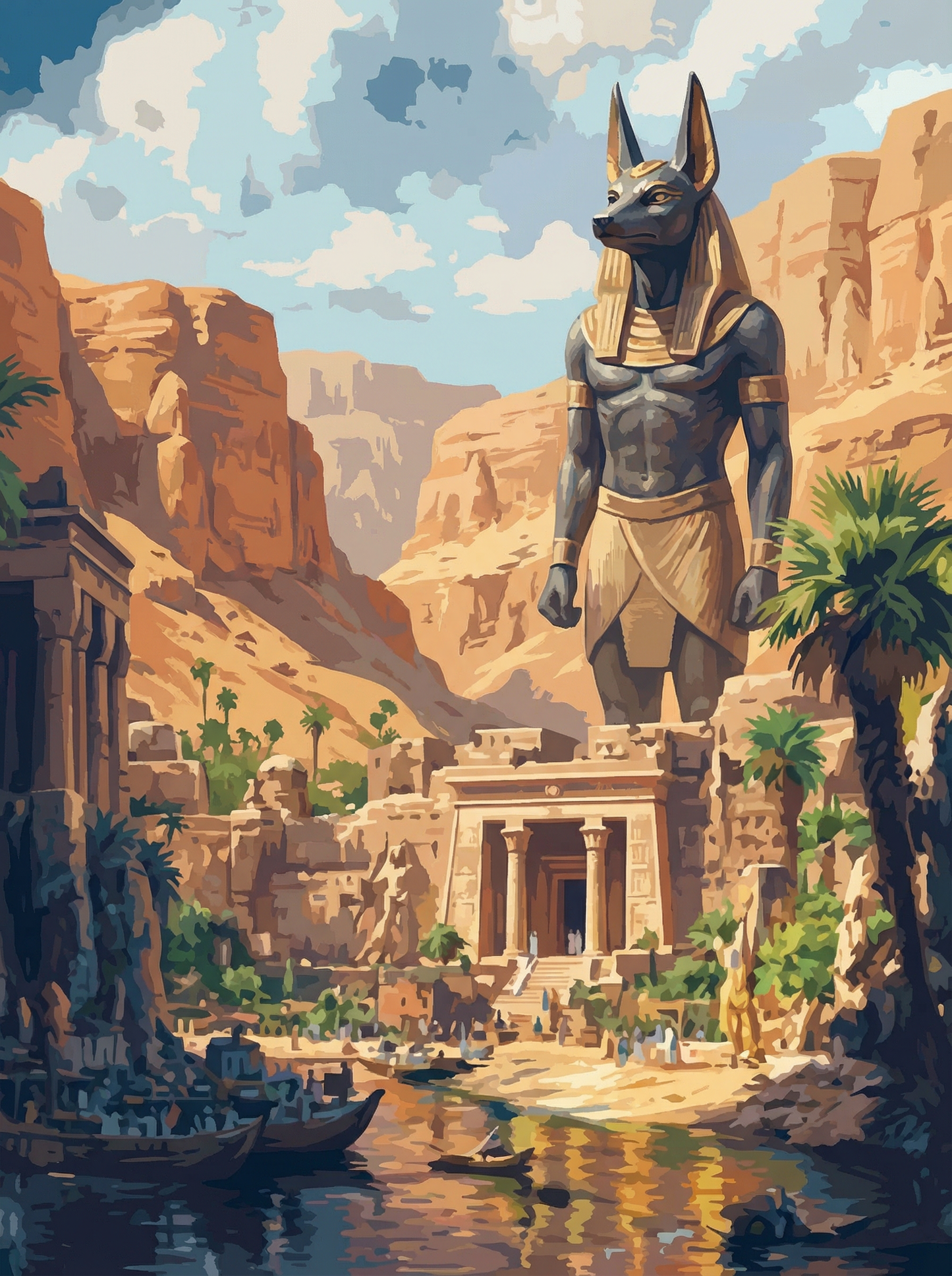 Anubis Valley Temple (Diamond Painting) Diamond Painting kit