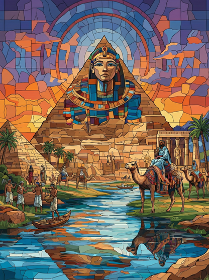 Pharaoh’s Sunset Vision (Diamond Painting) Diamond Painting kit