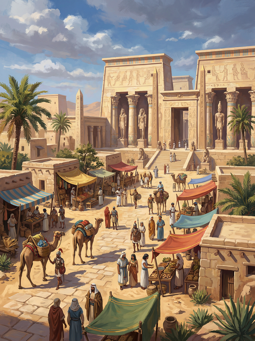 Ancient Market Dawn (Diamond Painting) Diamond Painting kit